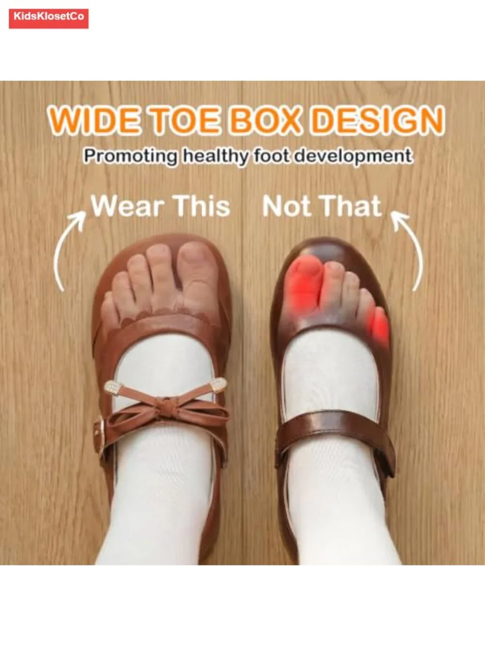 Toddler Mary Jane Shoes Girl Bow Flats Hook & Loop